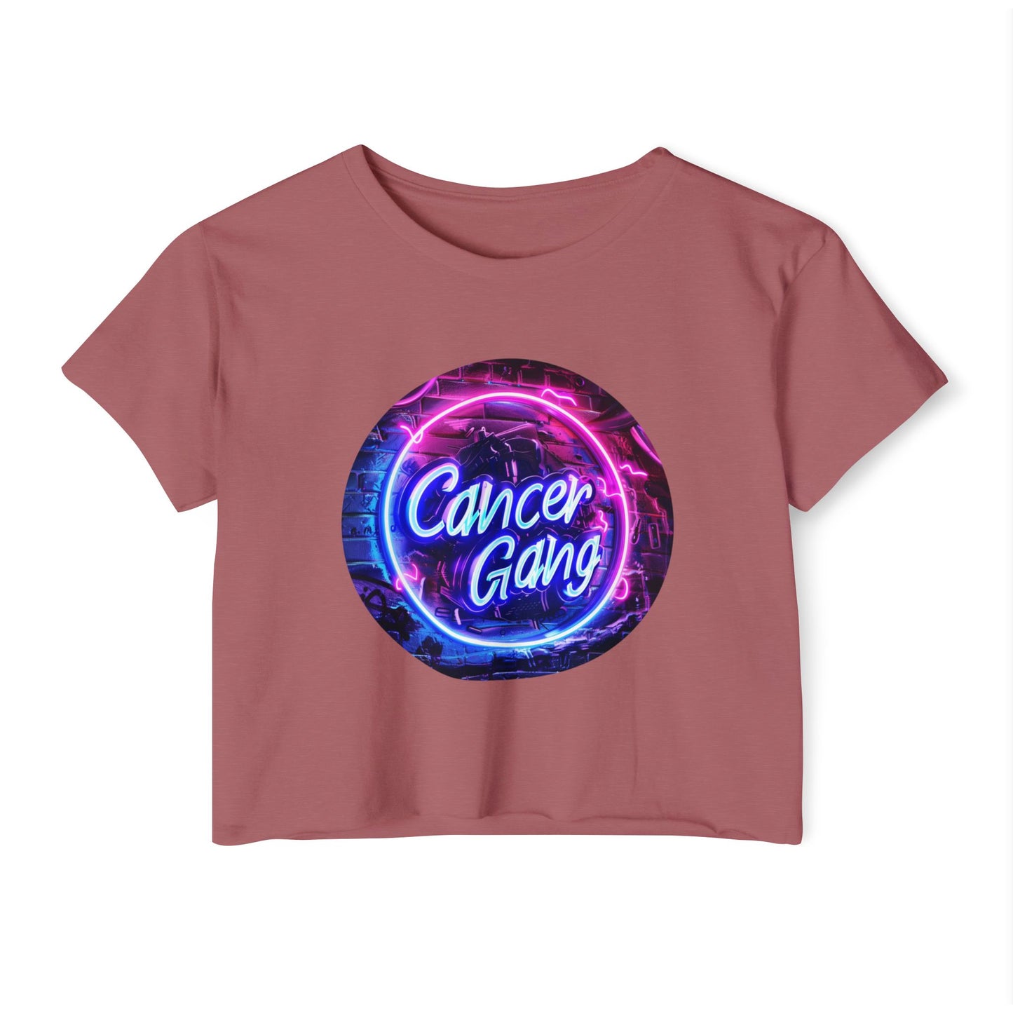 Cancer Gang Logo Crop Top