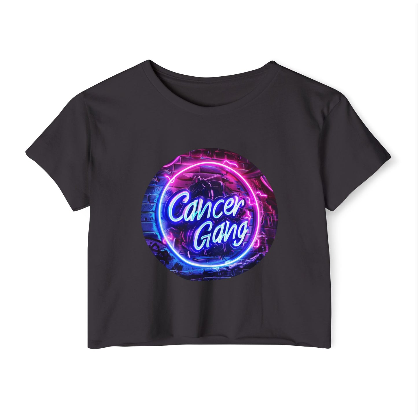 Cancer Gang Logo Crop Top